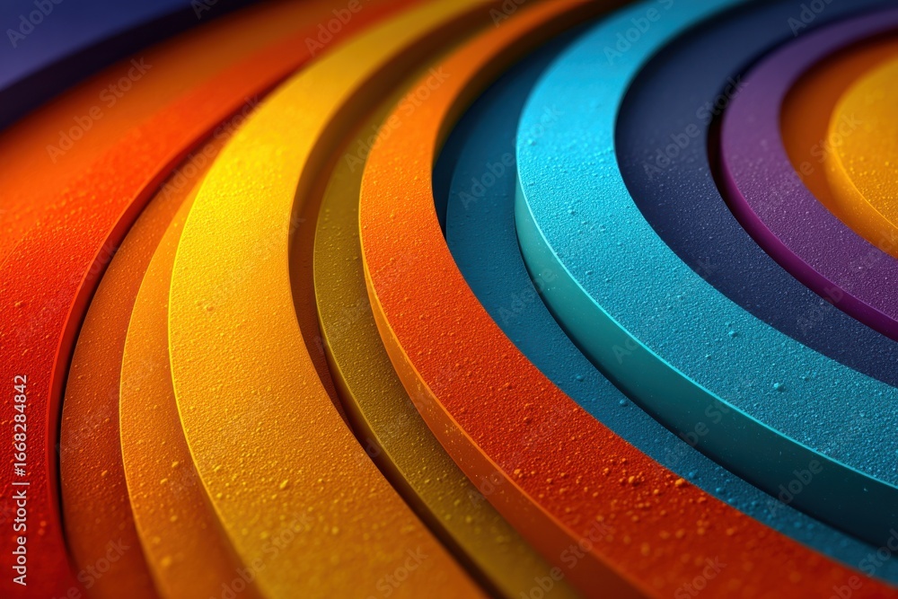 Poster colorful abstract background with vivid swirling rainbow gradient patterns
