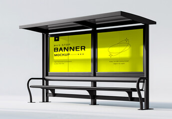 Bus Stop Banner Mockup