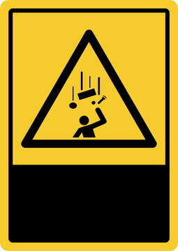 warning safety signs_warning ; falling objects your custom message here portrait size a4/a3/a2/a1 v2 