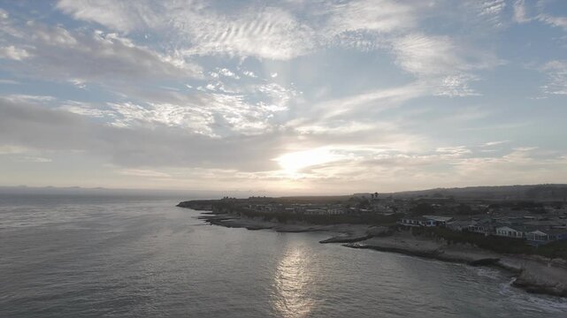 Santa Cruz Coastal Sunset Timelapse Drone Shot in RAW Log Format