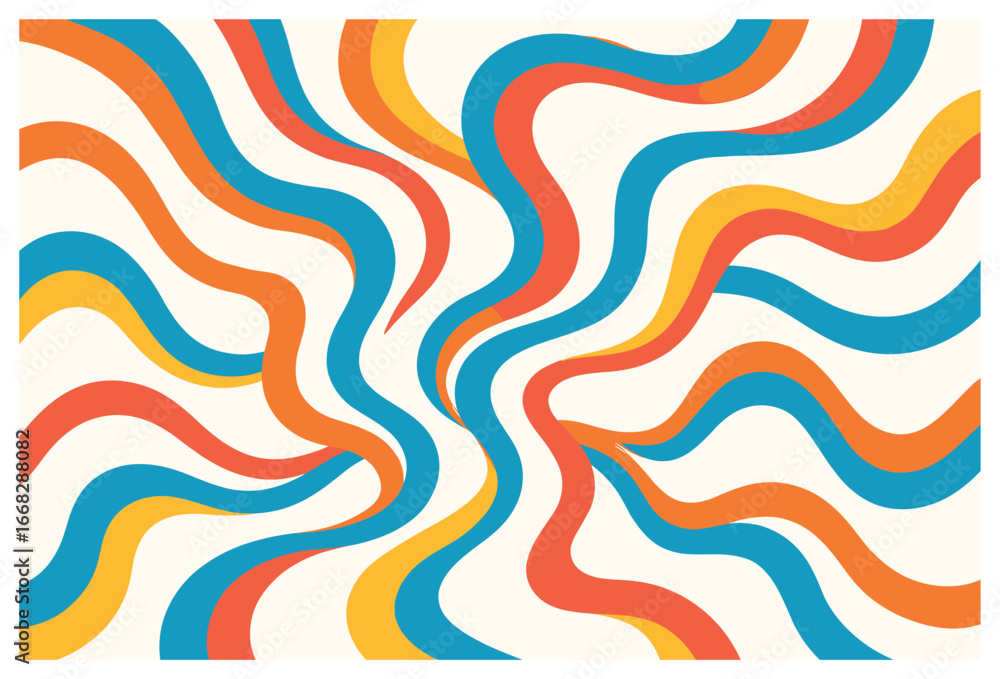 Poster dynamic abstract vortex vector: vibrant waves and colorful swirls for modern visual impact
