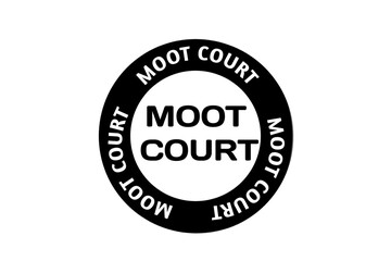 Moot court, grunge rubber stamp with background