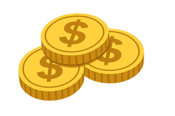 png image of money. coins