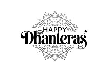 Happy Dhanteras festive typography © Varsha
