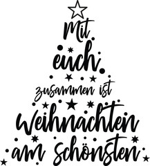 Obraz premium mit euch zusanmnen ist weihnachter 