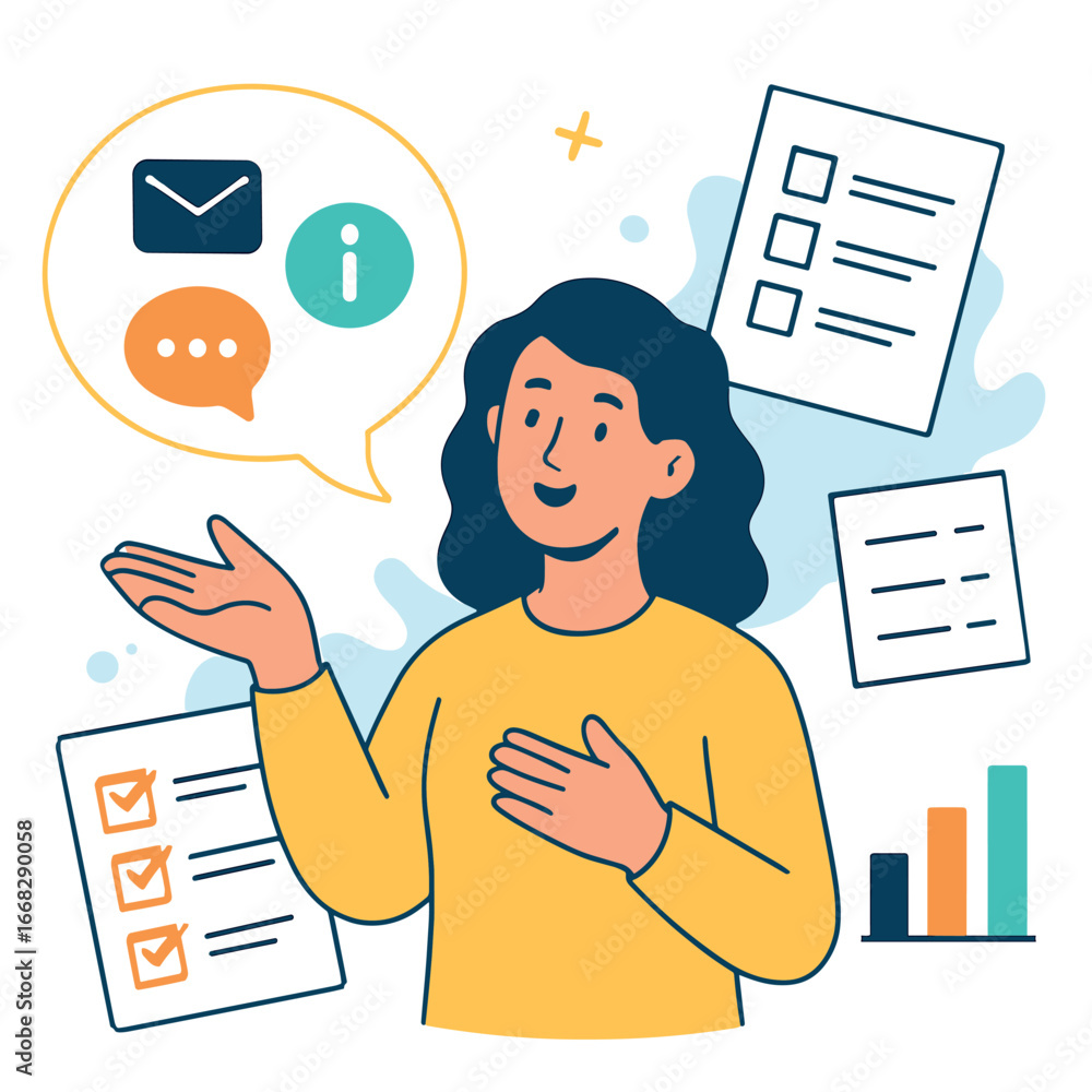 Poster Collaborative planning vector: efficient team communication and organization concepts visualized