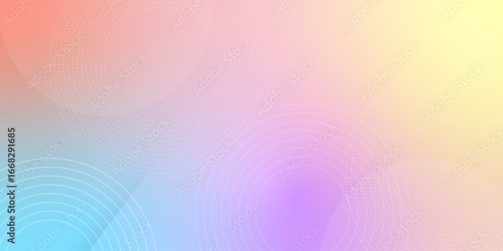 Poster colorful abstract background with geometric circle shapes with shadow geometric background vector, i