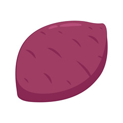 Sweet potato. Organic healthy vegetable. Fresh natural root. Made in vector cartoon flat style. Roasted sweet potato. Japanese Sweet potato.
