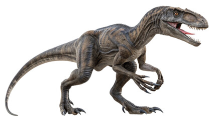 Velociraptor isolated on transparent PNG background