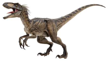 Velociraptor isolated on transparent PNG background