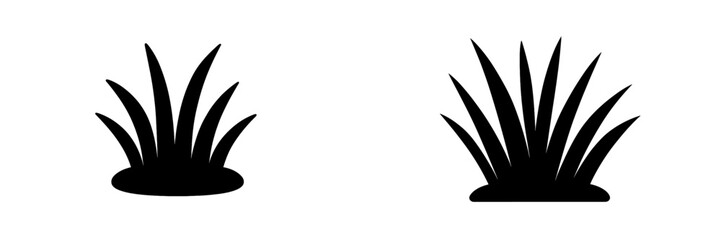 Vector illustration of stylized grass in black silhouette design