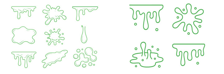 Fototapeta premium Creative vector illustration of various splash and drip shapes