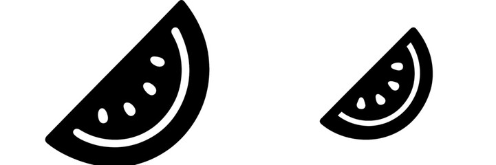 Stylish vector illustration of sliced watermelon pieces