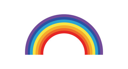 A colorful illustration of a rainbow on a white background