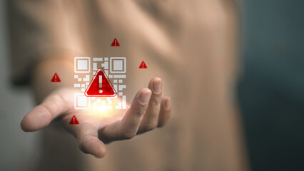QR Code Scam Warning Alert in Digital Security