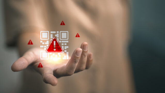 QR Code Scam Warning Alert in Digital Security