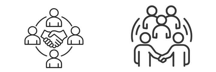 Collaboration and teamwork concept with vector illustrations