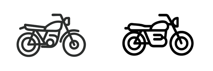 Obraz premium Vector illustration of two motorcycles side by side for design
