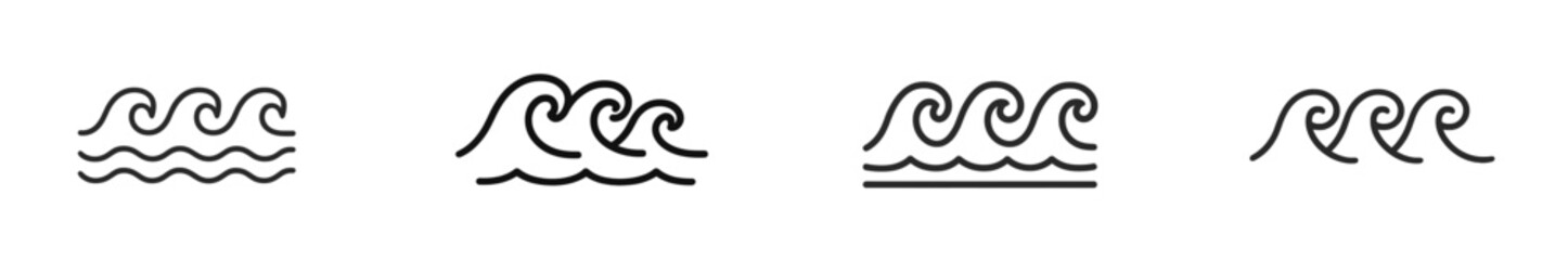 Stylized wave patterns in vector illustration for design projects