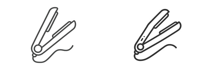 Obraz premium Chic vector illustration of hair straighteners on white