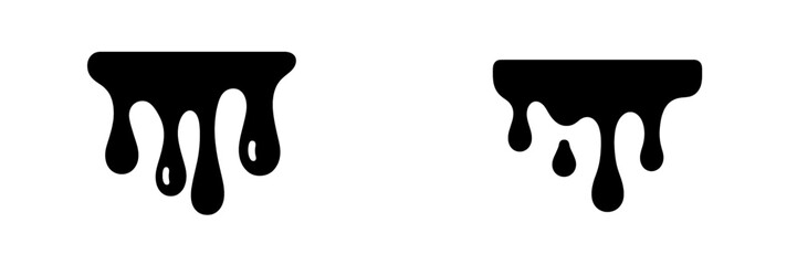 Dripping black paint vector design for creative projects