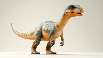 Naklejka premium Cartoon Dinosaur, Isolated Studio Shot, Possible Stock Photo Use
