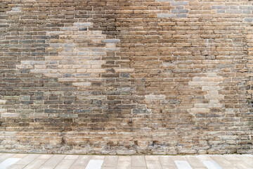 The ancient wall of the Bell Tower in Xi 'an City, Shaanxi Province, China