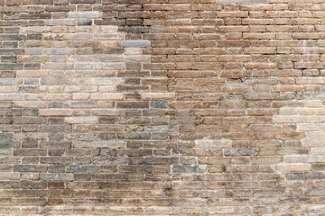 The ancient wall of the Bell Tower in Xi 'an City, Shaanxi Province, China