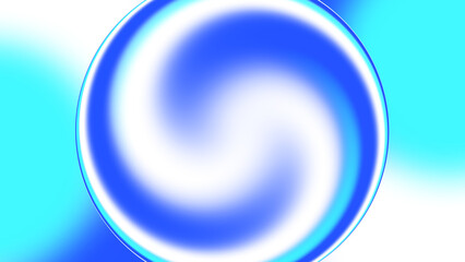 Minimalist abstract element with blue gradient swirls