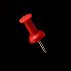 Red Push Pin Clipart on Transparent Background &ndash; Office Stationery and Pin Icon