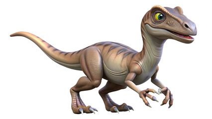 Fototapeta premium Velociraptor isolated on transparent PNG background