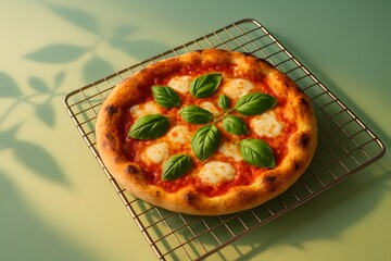 Morning Pizza Slice with Dramatic Light and Shadow - Artistic Culinary Photography