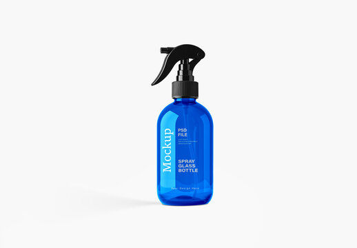 Glass Trigger Spray Bottle Mockup Template