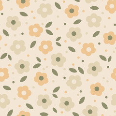 floral flower seamless pattern background design wallpaper abstract fabric art illustration decoration vintage nature textile texture print botanical leaf earth tone ornament fashion blossom drawing