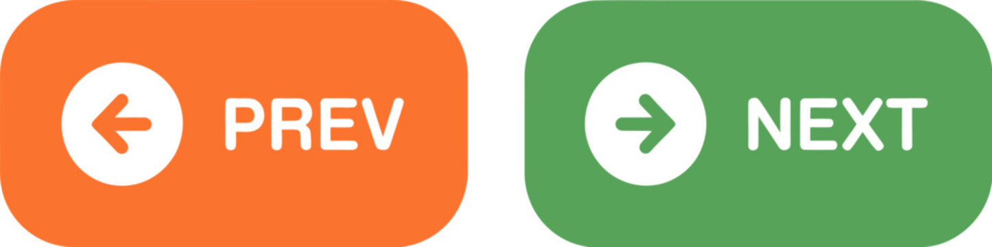 Previous next buttons ui design web navigation interface app