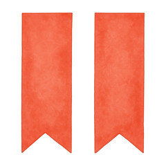 PNG Red watercolor ribbon illustration.