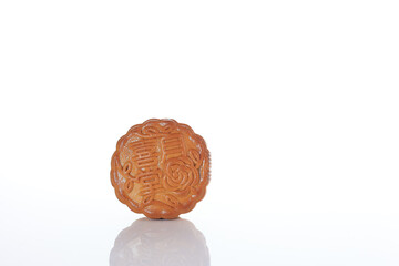 Moon Cakes for Chinese Mid Autumn Festival, Isolated on White Background