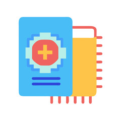 Obraz premium Colorful flat illustration of computer microchip technology component