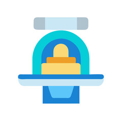 Flat vector design of a medical CT scanner