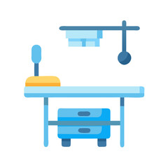 Medical examination table with light for clinic or hospital