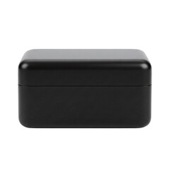 Fototapeta premium Black rectangular box with rounded corners for product packaging