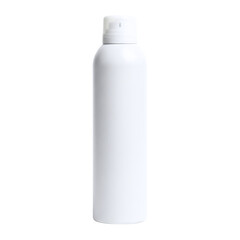 Blank white aerosol spray can for cosmetic product mockup