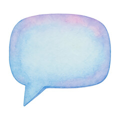PNG Watercolor speech bubble illustration.
