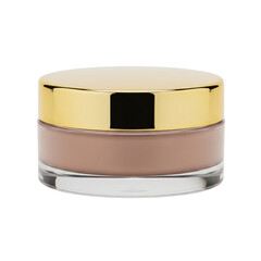 Luxury glass jar with gold lid for cosmetic cream