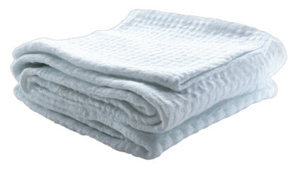 Folded white blanket