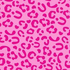 Seamless pink leopard texture pattern. Leopard or Jaguar Print Pattern for Textile, Clothes, and Wrapping Paper