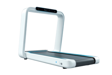 Modern white and gray treadmill