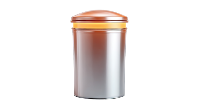 3D render of a cylindrical container