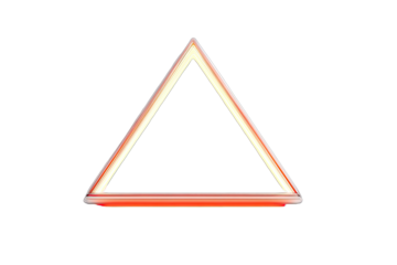 A glowing, three-sided shape