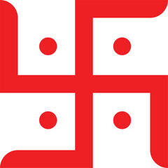 Traditional Hindu Swastik for Pooja and Festivals, Religious Swastik symbols, representing positivity, prosperity, and divine blessings, widely used in Hindu pooja rituals and temple decorations.